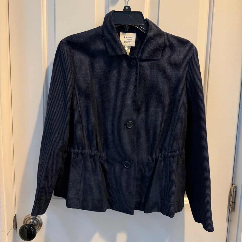 Akris Punto blue textured jacket (size 10)